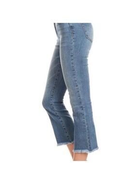HAMMER Cropped Flare wide leg raw hem Denim Jeans Size 15 NWT